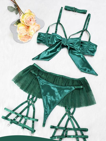 LushLace Silk Bow Set